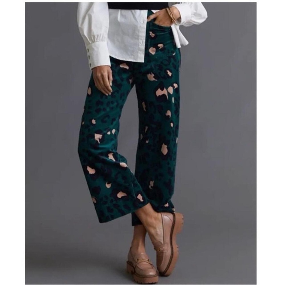 Anthropologie Maeve Colette Corduroy Cheetah Pant